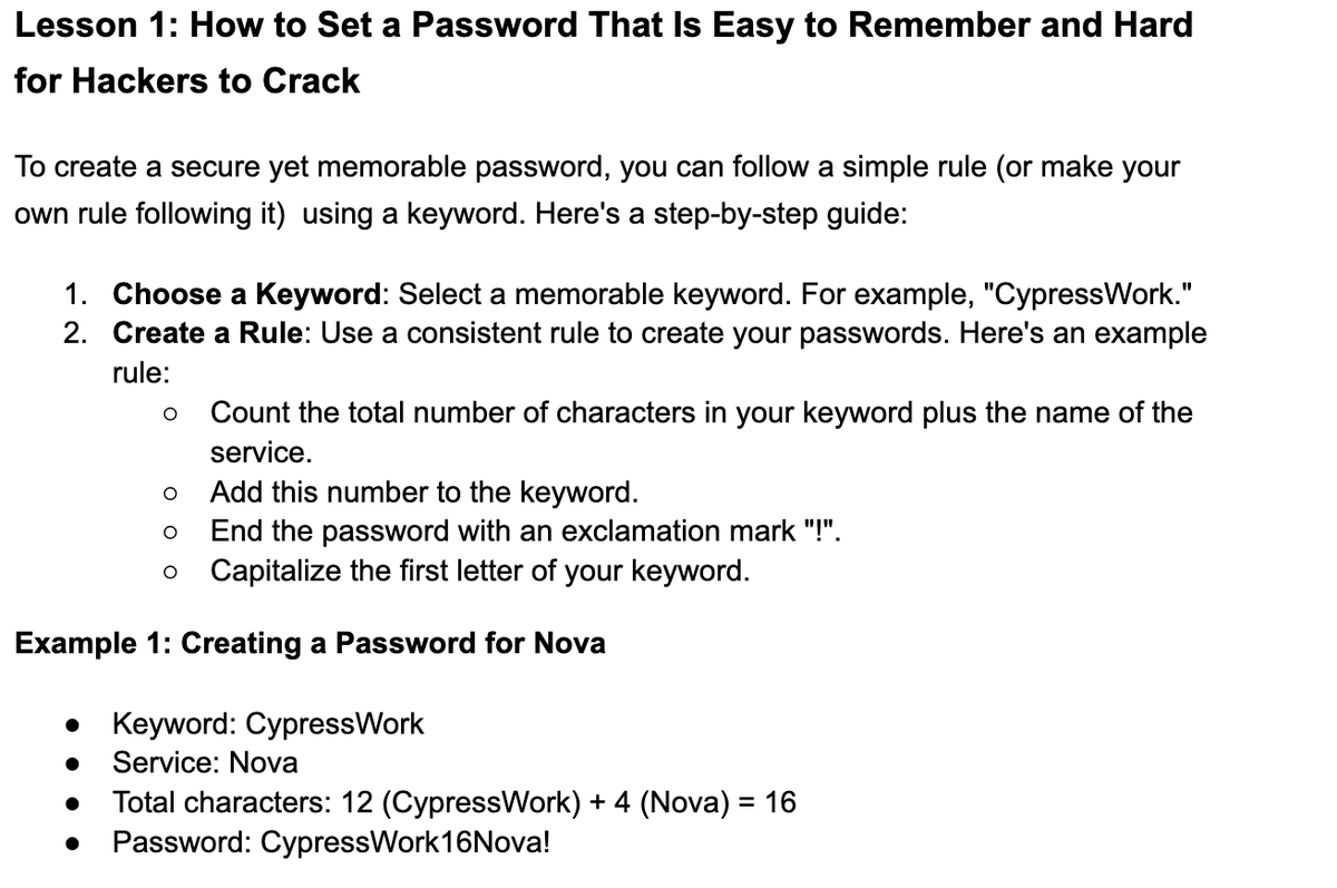 CayBach's tweet photo. Lesson 1: Set a Password That Is Easy to Remember and Hard for Hackers to Crack
https://t.co/NPqLYln4BG https://t.co/qGkgBjuuZU