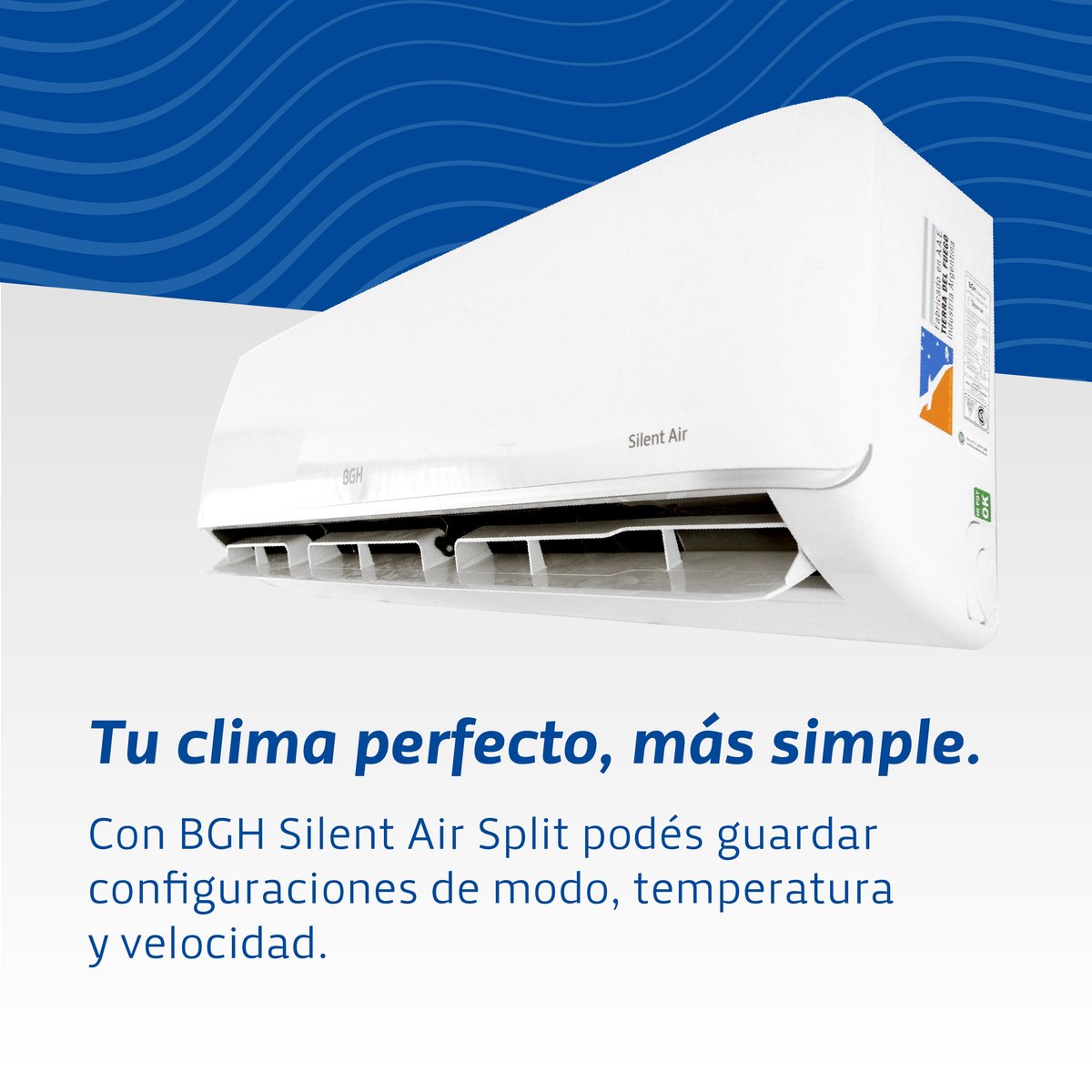Disfrutá de tu confort ideal a un solo click. 🌡️✨
Con tu BGH Silent Air Split, podés guardar configuraciones de modo, temperatura y velocidad. 

#BGH #TuBGH #BGHSilentAir