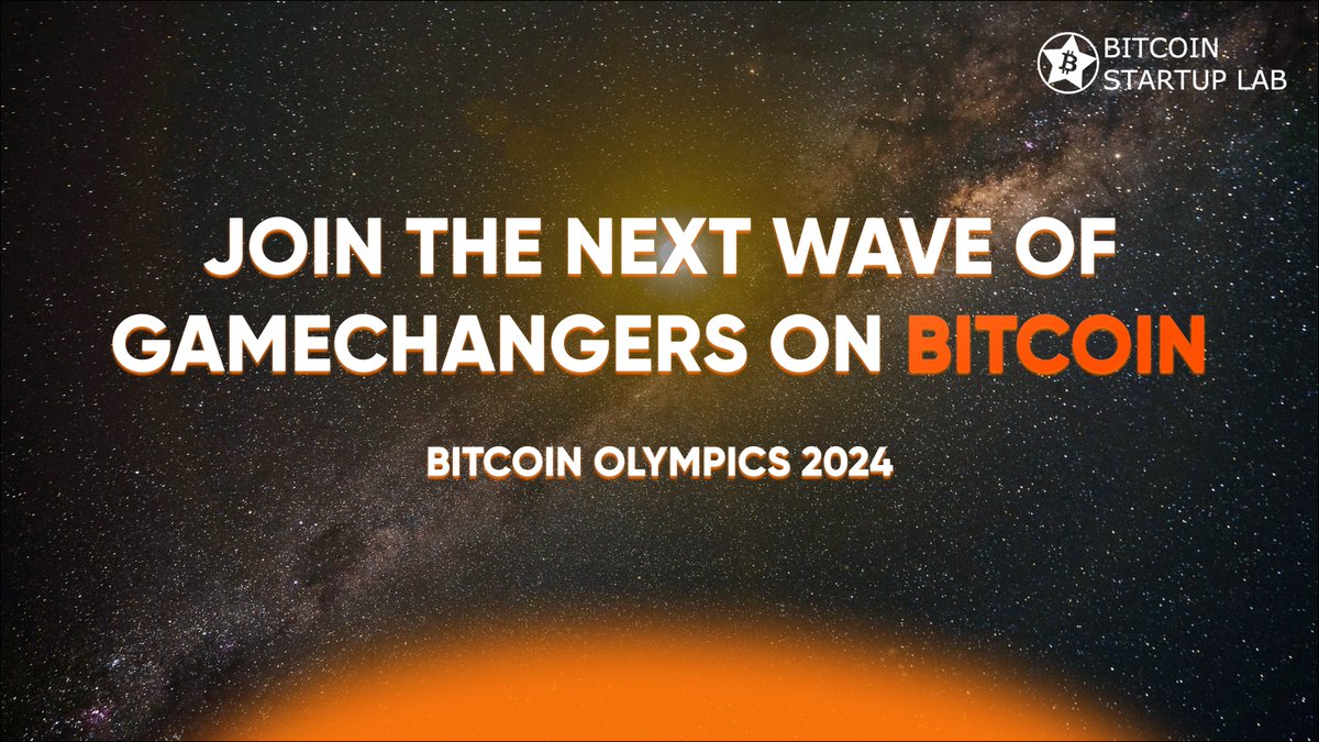 btcstartuplab's tweet photo. Ready to shape the future of Bitcoin? 

Join the Bitcoin Olympics 2024 and be part of the next wave of game-changers. 🌌

Register now and make your mark in the largest Bitcoin hackathon ever! 

➡️ https://t.co/0g1FQsFHmu https://t.co/NOhmb6Vg8N