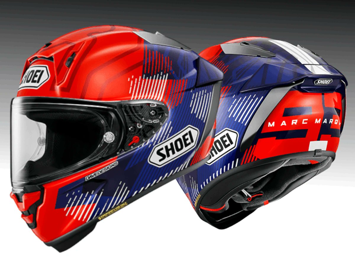 webike_bikenews's tweet photo. 【新製品】SHOEI「X-Fifteen MARQUEZ 8」発表！ マルク・マルケス移籍後、初の新シリーズ
https://t.co/CeWCV7NXux https://t.co/k0JqNECVw8