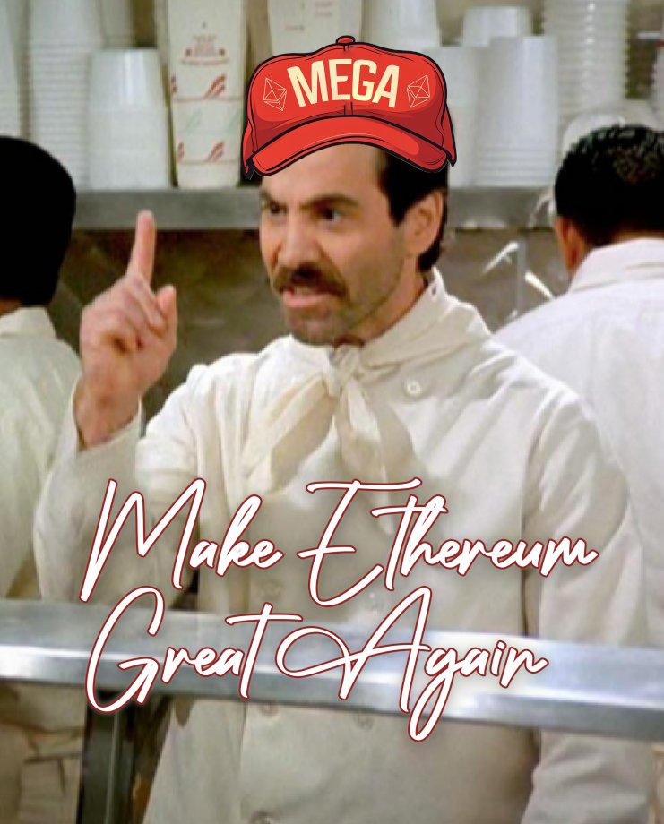 MEGAEthOnX's tweet photo. $MEGA

Sol memecoin? Solana? That's it, no profit for you!

With #ETH #ETF approvals in, it's time to Make #Ethereum Great Again!

#MAGA $MAGA https://t.co/vhrOXxYMoD