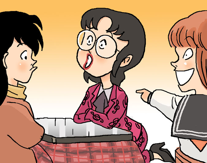 「天野さん～ 」|おてんば丼のイラスト