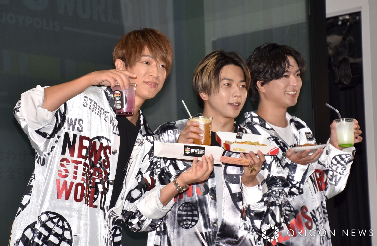 NEWS、ジョイポリスとコラボイベント❗️ 発表会に3人で登場 小山