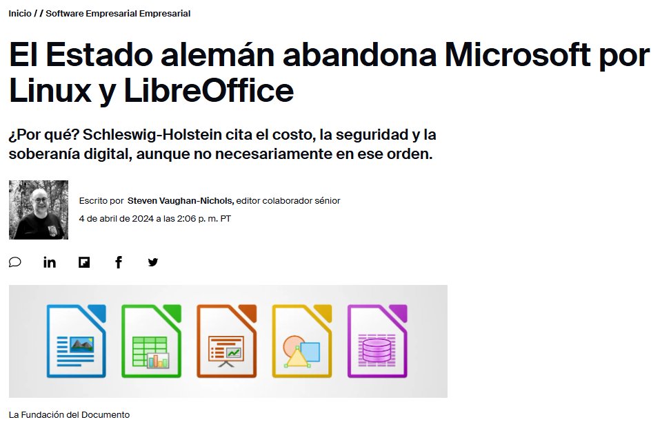 4Sentinell's tweet photo. El Estado alemán abandona Microsoft por Linux y LibreOffice | ZDNET https://t.co/247UOwLuHp