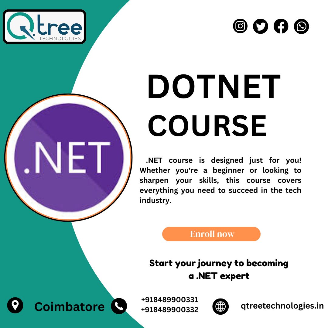 Qtreetech's tweet image. Dot net - Qtree. NET is an open-source platform for building desktop, web, and mobile applications that can run natively on any operating system. Call us at  8489900331 or mail info@qtreetechnologies.com

#dotnetcourse #dotnetonlinecourse #internshipincoimbatore #pythoncoursein