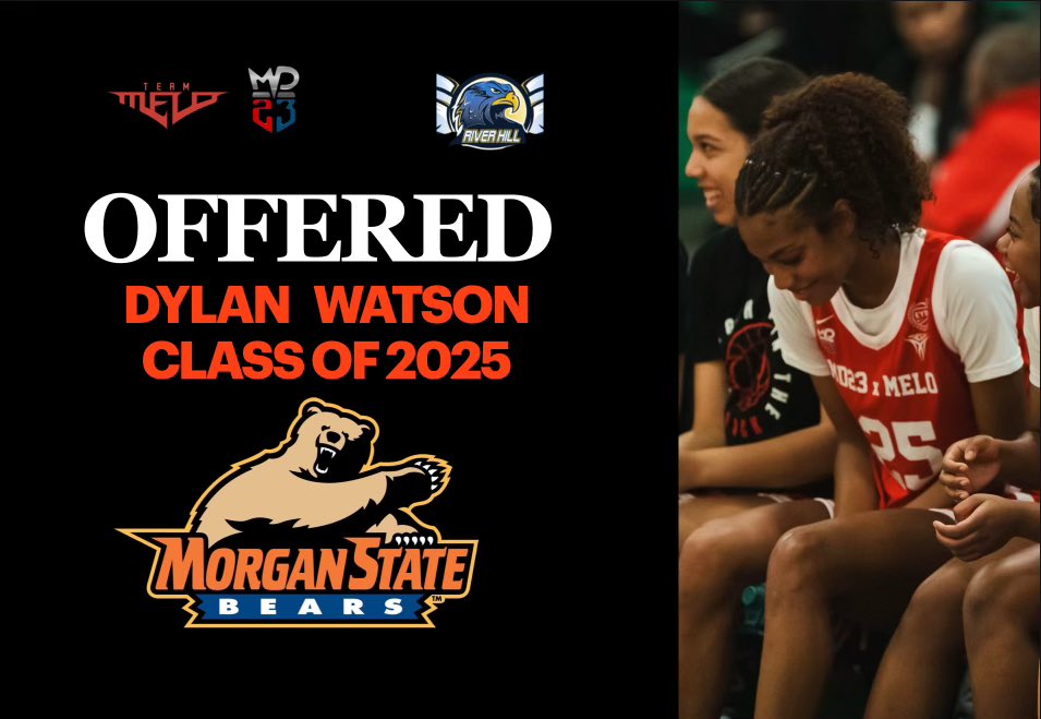Dylan Watson (@dylanwatson23) on Twitter photo blessed to receive a D1 offer to Morgan State University thank you Coach Davis, Coach Graham and the entire <a href="/MSUBearsWBB/">Morgan State Women’s Basketball</a> staff!! blessed to receive a D1 offer to Morgan State University thank you Coach Davis, Coach Graham and the entire <a href="/MSUBearsWBB/">Morgan State Women’s Basketball</a> staff!!