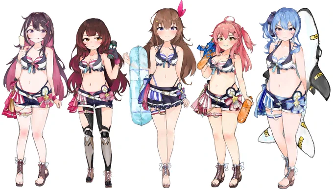 今日も暑いのでしゃちまた浮き輪がお気に入りな水着0期生置いときます(°▽°)