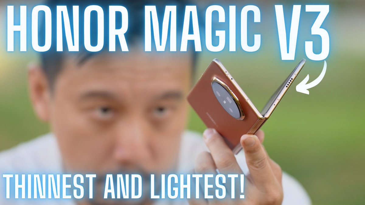 New video. Honor Magic V3 hands on. The thinnest and lightest foldable. 

youtu.be/XrV15URhyuc?si…