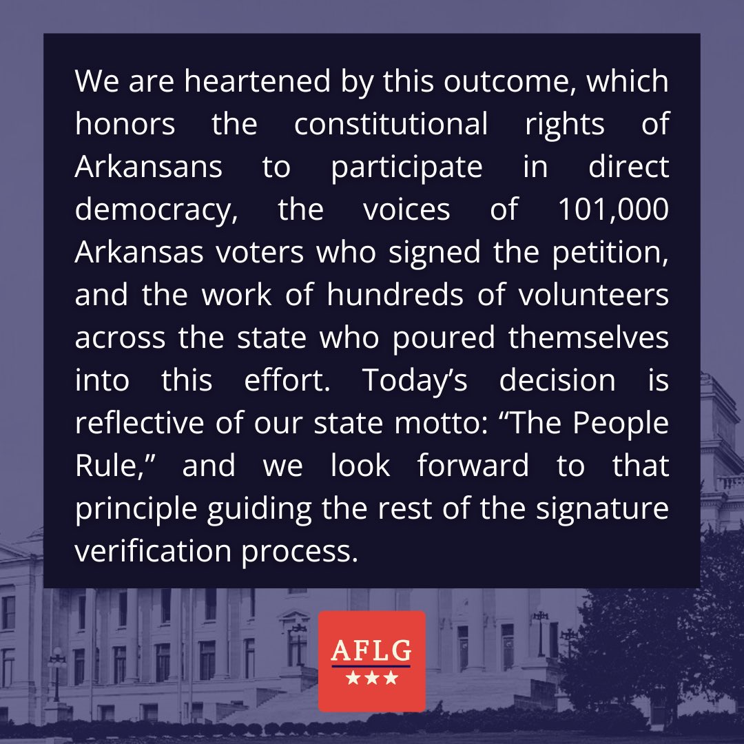 A statement from AFLG on tonight’s Supreme Court Ruling