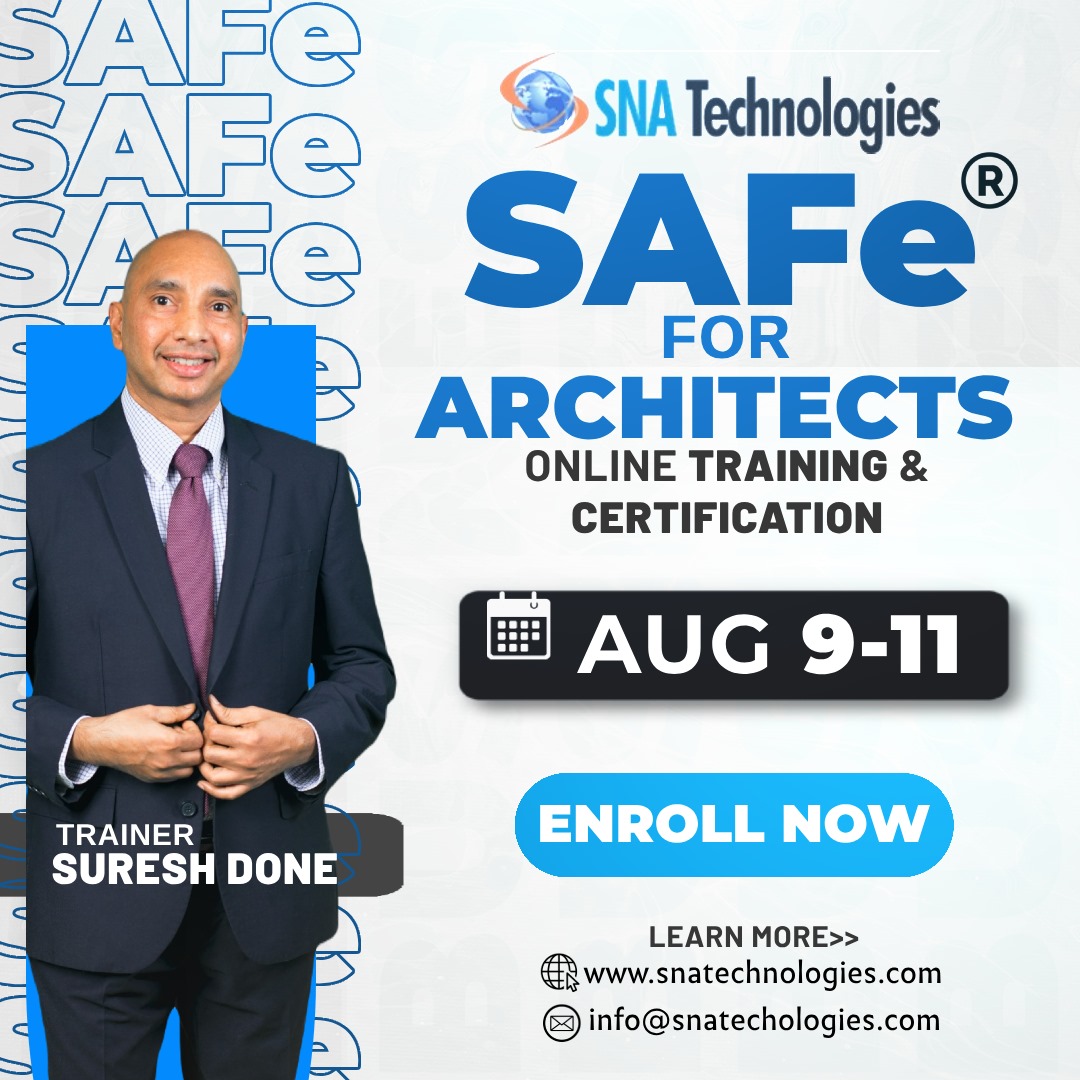 Become a SAFe(R) for Architects 6.0 and improve collaboration and alignment in your enterprise to deliver the best architectural solutions.

Grow your skills with world class trainer @sureshdone38 who would be sharing his decades of practical experience during the course.