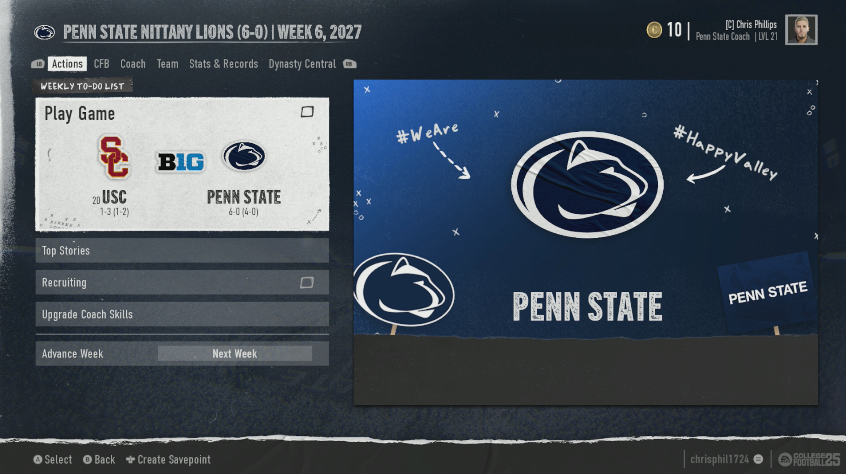 chrisphil1724's tweet photo. .@EASPORTSCollege Great game! One thing...small detail...how in the blue heck is 1-3 USC still ranked 20th?? Rankings are broken. I don't need this fixed today, just let us know you're working on it.  #patch #question https://t.co/iFsm7deYzK