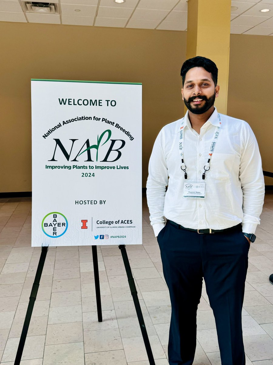 Mandeep Singh (@mandeep91483) on Twitter photo Grateful for the opportunity to attend my first <a href="/NAPlantBreeders/">NAPB</a> meeting and present my poster on genomics in winter wheat <a href="/WheatInnovation/">SDSU Winter Wheat Breeding</a>. Huge thanks to <a href="/AG2PI/">Agricultural Genome to Phenome Initiative</a> for their generous travel grant!
🌾🌾 Grateful for the opportunity to attend my first <a href="/NAPlantBreeders/">NAPB</a> meeting and present my poster on genomics in winter wheat <a href="/WheatInnovation/">SDSU Winter Wheat Breeding</a>. Huge thanks to <a href="/AG2PI/">Agricultural Genome to Phenome Initiative</a> for their generous travel grant!
🌾🌾