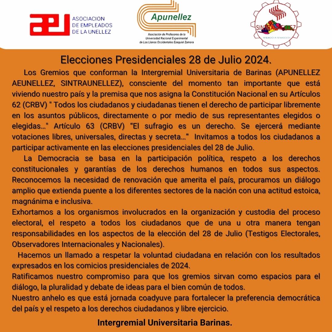 Vamos todos a votar este 28J por Venezuela! 🇻🇪