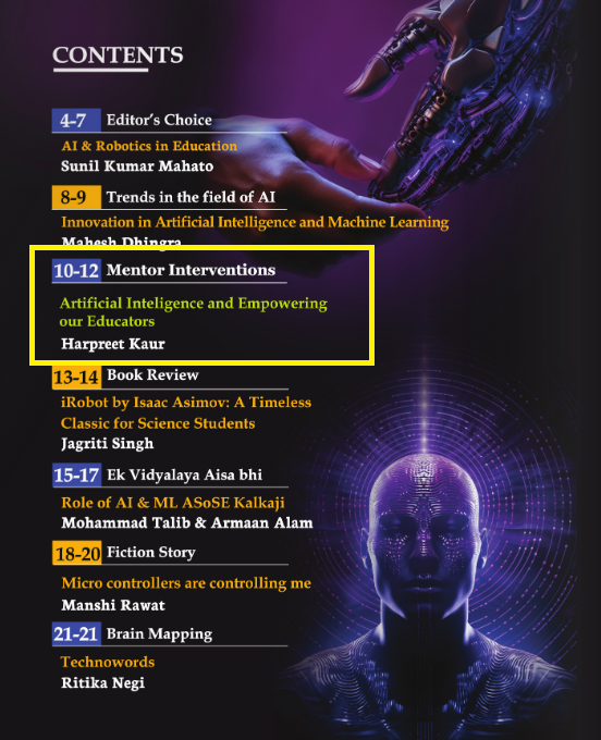 Harpreet Kaur (@harpreet0801) on Twitter photo The theme for 11th edition of <a href="/naiudaandoe/">Nai Udaan</a> is
‘Artificial Intelligence & Robotics’
Feel happy to share my efforts in my mentee schools in the article "Artificial intelligence: Empowering our Educators at Schools"
Do read the at:
edustud.nic.in/edu/NaiUdaan.h…
<a href="/Dir_Education/">DIRECTORATE OF EDUCATION Delhi</a>
<a href="/PbpandeyB/">B P Pandey</a> The theme for 11th edition of <a href="/naiudaandoe/">Nai Udaan</a> is
‘Artificial Intelligence & Robotics’
Feel happy to share my efforts in my mentee schools in the article "Artificial intelligence: Empowering our Educators at Schools"
Do read the at:
edustud.nic.in/edu/NaiUdaan.h…
<a href="/Dir_Education/">DIRECTORATE OF EDUCATION Delhi</a>
<a href="/PbpandeyB/">B P Pandey</a>