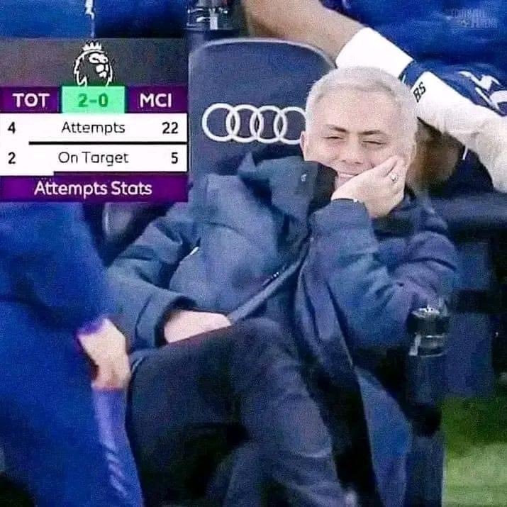 Throwback to 2020 when a journalist asked Jose Mourinho 🗣️: "City controlled the ball for 90 minutes, and the possession rate was more than 80%."

Mourinho: 🗣️"They can take the ball home with them. I took 3 points."

Classic José Mourinho 😂