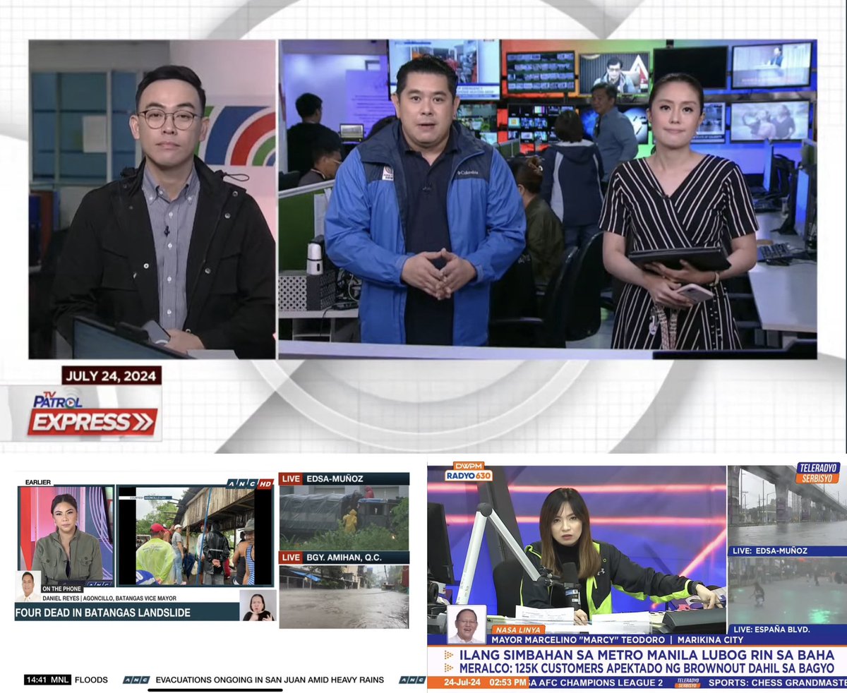 Full force ang ABS-CBN News para sa kanilang special coverage para sa #CarinaPH 💁🏻‍♀️

In the Service of the Filipino indeed ❤️💚💙