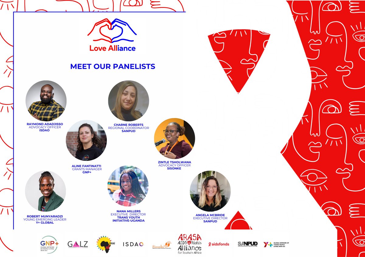 Aidsfonds_intl's tweet photo. Make sure not to miss the #LoveAlliance satellite at #AIDS2024: Putting Communities First to Shape the #HIV Agenda. Thu 25 July 12:00-13:00 at Hall B0B / Channel5

Meet the panelists!👇 https://t.co/9SSPqMtWPc