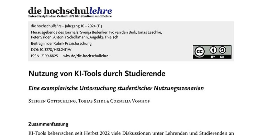 wbv Publikation (@wbv_de) on Twitter photo 📑Welche #KI Tools nutzen Studierende? Wofür und wie häufig werden sie eingesetzt? Untersuchung von S. Gottschling, <a href="/drseidlt/">Tobias Seidl</a> & <a href="/CorneliaVonhof/">Cornelia Vonhof</a> (alle <a href="/hdm_stgt/">Hochschule der Medien (HdM)</a>) in "die #hochschullehre" <a href="/redaktion_hsl/">'Online-Zeitschrift 'die hochschullehre'</a>
#OpenAcess 👉u.wbv.de/hsl2411wso
<a href="/inno_lehre/">Stiftung Innovation in der Hochschullehre</a> <a href="/lh_innovationen/">Lehrreiche Hochschulinnovationen</a> #Hochschule 📑Welche #KI Tools nutzen Studierende? Wofür und wie häufig werden sie eingesetzt? Untersuchung von S. Gottschling, <a href="/drseidlt/">Tobias Seidl</a> & <a href="/CorneliaVonhof/">Cornelia Vonhof</a> (alle <a href="/hdm_stgt/">Hochschule der Medien (HdM)</a>) in "die #hochschullehre" <a href="/redaktion_hsl/">'Online-Zeitschrift 'die hochschullehre'</a>
#OpenAcess 👉u.wbv.de/hsl2411wso
<a href="/inno_lehre/">Stiftung Innovation in der Hochschullehre</a> <a href="/lh_innovationen/">Lehrreiche Hochschulinnovationen</a> #Hochschule