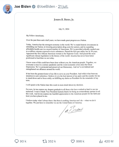 DebilesDuPoste's tweet photo. Is this post the most seen and ❤️ever ?

#Biden #USElection2024 https://t.co/YAsWsvkshF