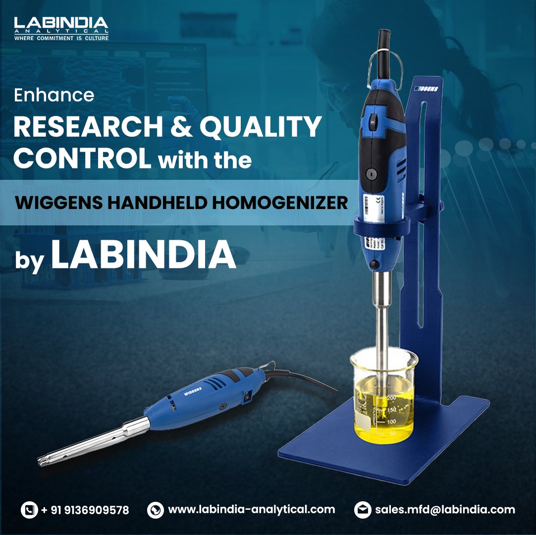 labindiaLife's tweet image. A versatile tool for precision homogenization in diverse applications. Ideal for tissue research, pharmaceutical quality control.

labindia-analytical.com/product/life-s…

#Labindia #LifescienceProduct #wiggens #HandheldHomogenizer #handheld