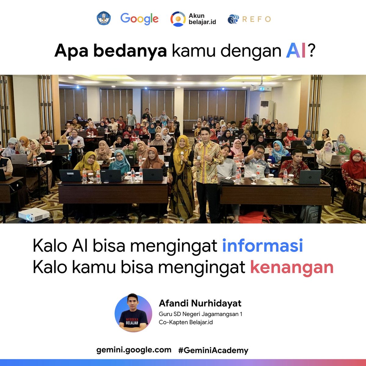 faNdyyy's tweet photo. AI vs manusia?

#GeminiAcademy @refoindonesia @googleindonesia https://t.co/cjk00PZS1R