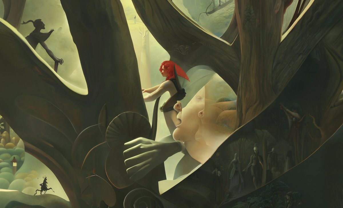 martinreddot's tweet photo. Another #PossibilitySpaces added to my collec' π
Are Mythago Woods part of our dreams or our nightmares?
Is it safer in bright places lit by the Sun cutting through the canopy?
Or deep in the branches where Elf-like creatures see, hear and smell everything?
#AIArt
π§ββοΈπͺ΅ https://t.co/z4NV0UzSuH