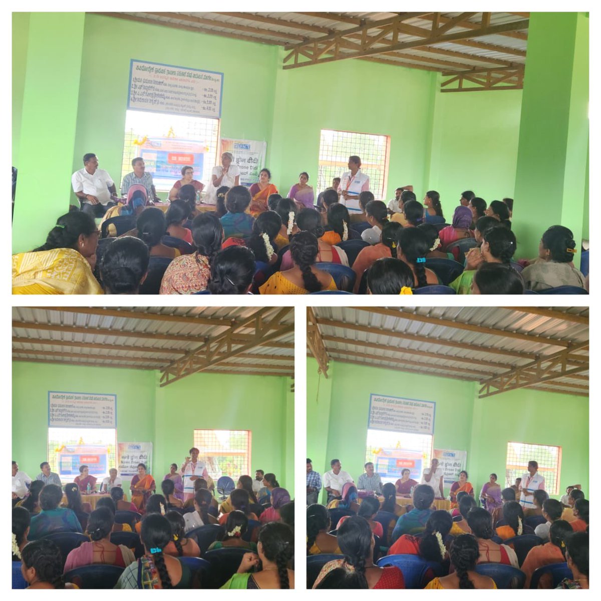 factkarnataka's tweet photo. #FACT Ltd. Hand holding activity done for Namo #Drone DIDI at Mangala village, #Mandya Dt., Karnataka. Mrs.Savitha Drone didi delivered info on Drone usage in #Crop growing.
@fact_kochi 
@fertmin_india https://t.co/6S5oWLvfZj