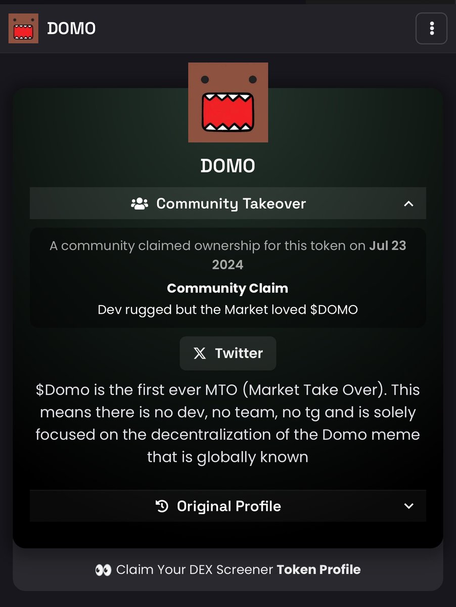In less than 24-hours the Market accepted $DOMO as the first ever MTO! 🔥🥰