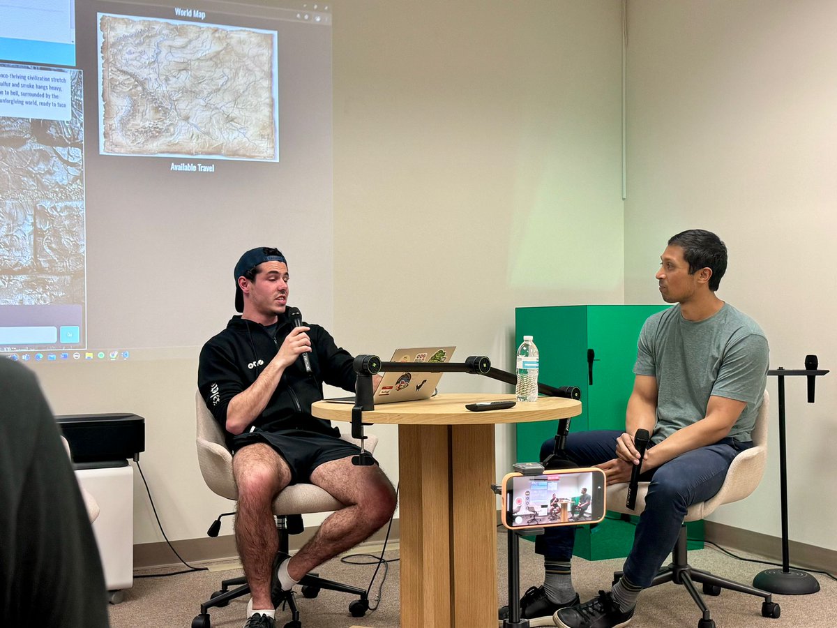buildclub_'s tweet photo. At @solarissociety, @wakem_jack demoing @tempestai_ , a game engine to create an infinite RPG in < 2 mins

Powered by @GroqInc 💪

Follow @tempestai_ for the @ProductHunt launch tonight! 🚀 https://t.co/0ReaJeMXR2