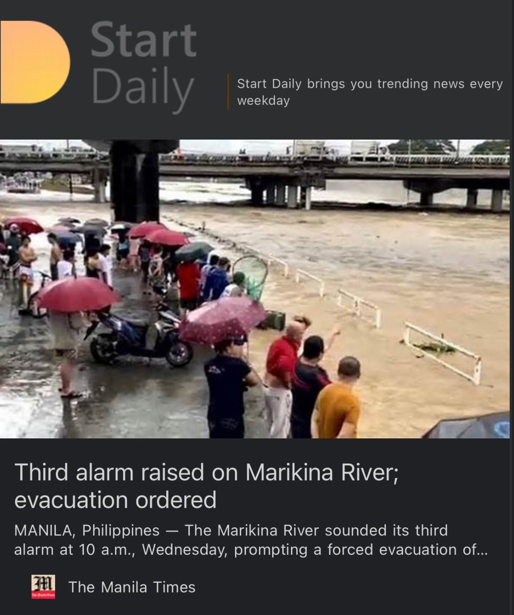 MiningMiranda's tweet photo. Shows how resilient Filipinos are. Parang may parada lang sa tapang!
ingat po mahal namin Makirenos!
Alert 3 na! #marikina #alert3 https://t.co/PlhdR2OUpd