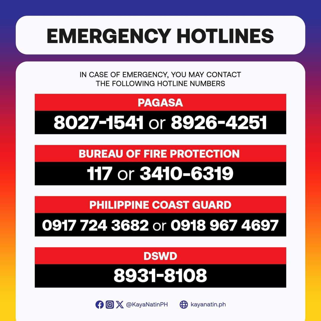 basedhutao's tweet photo. [info]

filo moots! it’s been raining nonstop and some streets are already flooded. marikina river is getting dangerously high.  i hope yall are safe and dry!! here’s some emergency hotlines for when it’s needed: https://t.co/fWtltPzrxt
