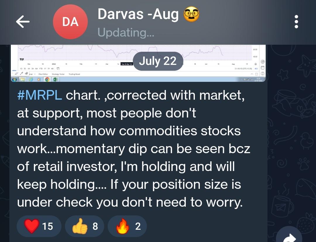 darvasboxtrader's tweet photo. This is what I replied to my Soldiers on that panic nite about #MRPL.
I can shut the mouth of trollers on the same day, but I want to see the true faces 🤡
Learn to understand the  Game🎯 https://t.co/9ZGpT9XSL0