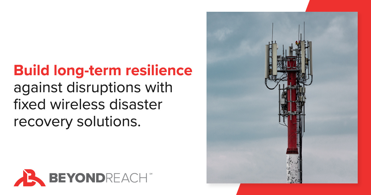 BeyondReachISP's tweet photo. Unplanned downtime can devastate businesses. Here's how fixed wireless can help you future-proof your clients' companies against disasters: https://t.co/CuTEklucBW
#disasterrecovery #businesscontinuity #fixedwireless #BeyondReach https://t.co/5uxhFCBG4F
