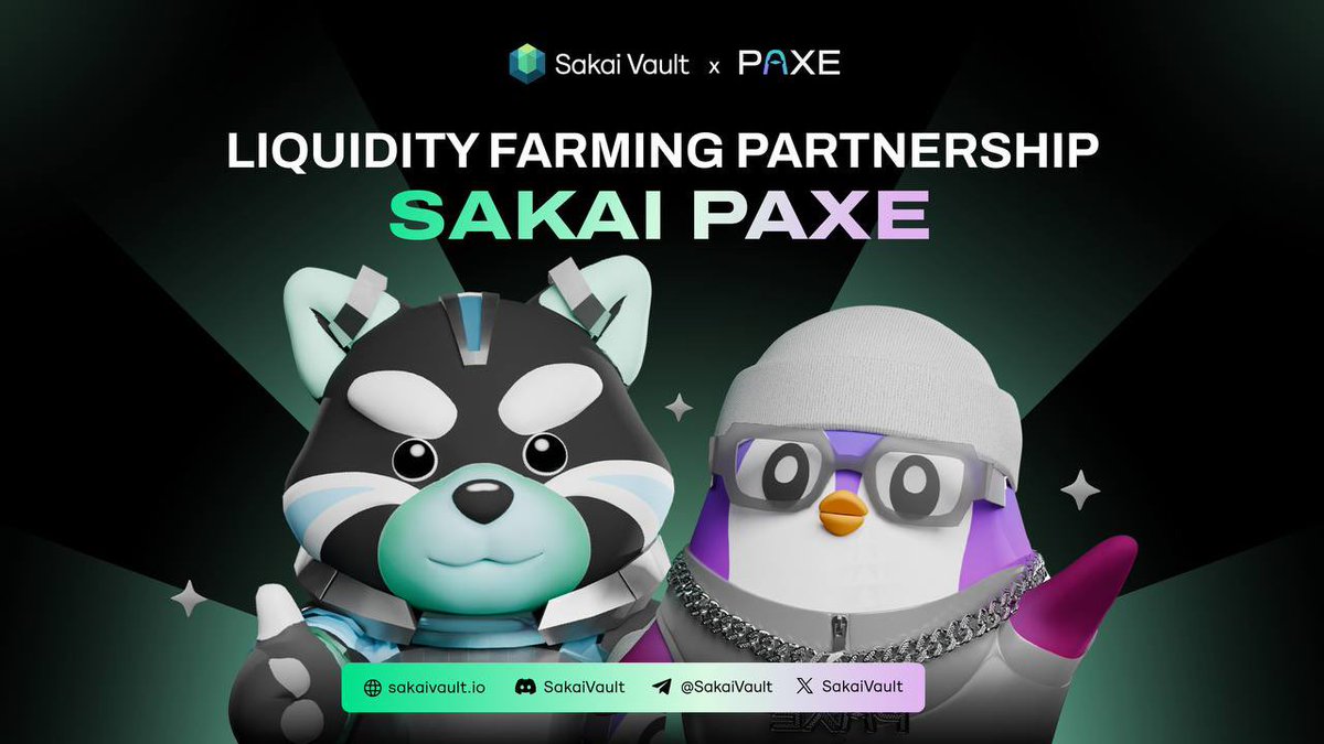 📣 LIQUIDITY FARMING PARTNERSHIP: PAXE x SAKAI  🌱

We are thrilled to announce a strategic partnership between PAXE and Sakai Vault. 🐧 x 🐻

🕵️‍♂️ Period :  July 24th, 2024 - August 24th, 2024 06:00 (UTC)

💵Rewards: 

Total 2,000 USDT 

Top 1 = 500 USDT
Top 2 = 300 USDT
Top 3 =
