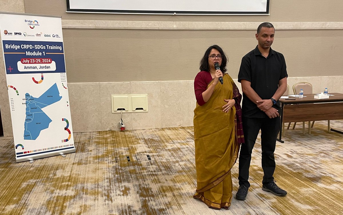 IDA_CRPD_Forum's tweet image. #BridgeCRPD_SDGs Jordan 🇯🇴 started with an energizing opening with remarks from Dr. Ahmed Al Louzi, President, Jordanian Coalition on the Rights of Persons with Disabilities, Ms Jahda Abou Khalil of @ArabPersons, Amba Salelkar of IDA and Ayman Albaba of @cbmWorldwide.