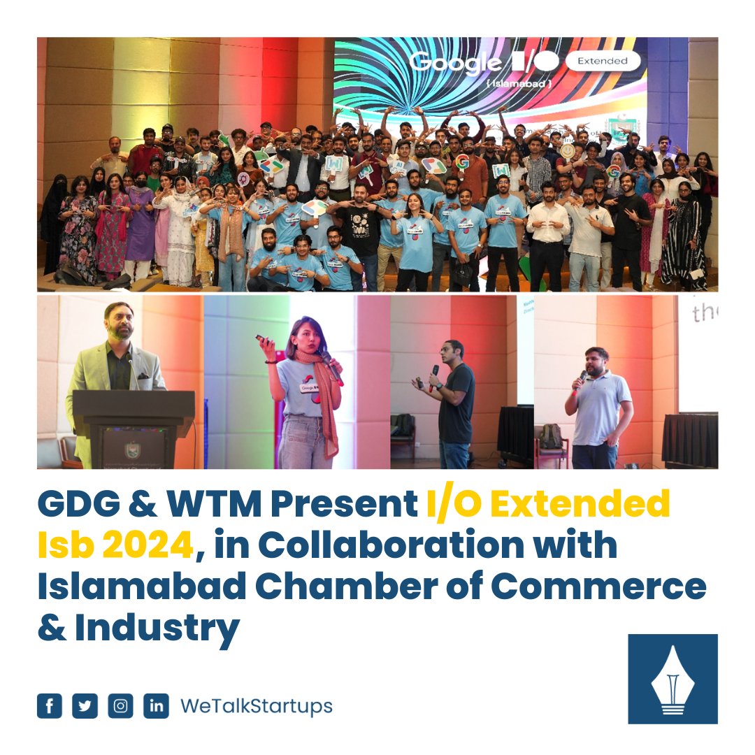 Celebrating tech innovation and diversity at I/O Extended Islamabad 2024! Thanks to GDG, WTM, and ICCI for an inspiring event.

Details here: wetalkstartups.com/2024/07/google…

#IOExtended #GoogleIO #TechEvent #WomenInTech #AI #MachineLearning #TechCommunity