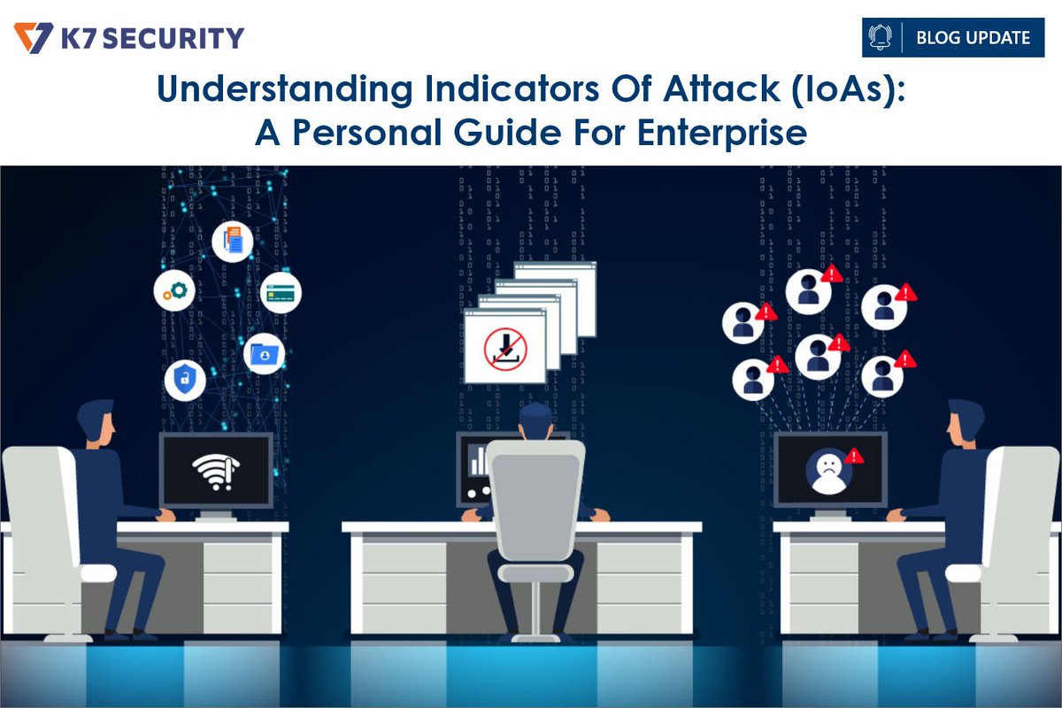 k7computing's tweet image. Boost your cybersecurity with proactive Indicators of Attack (IoAs). Learn how to detect threats early and protect your digital assets. Discover more in our latest blog! blog.k7computing.com/understanding-… 
#Cybersecurity #IoAs #ThreatDetection #EnterpriseSecurity