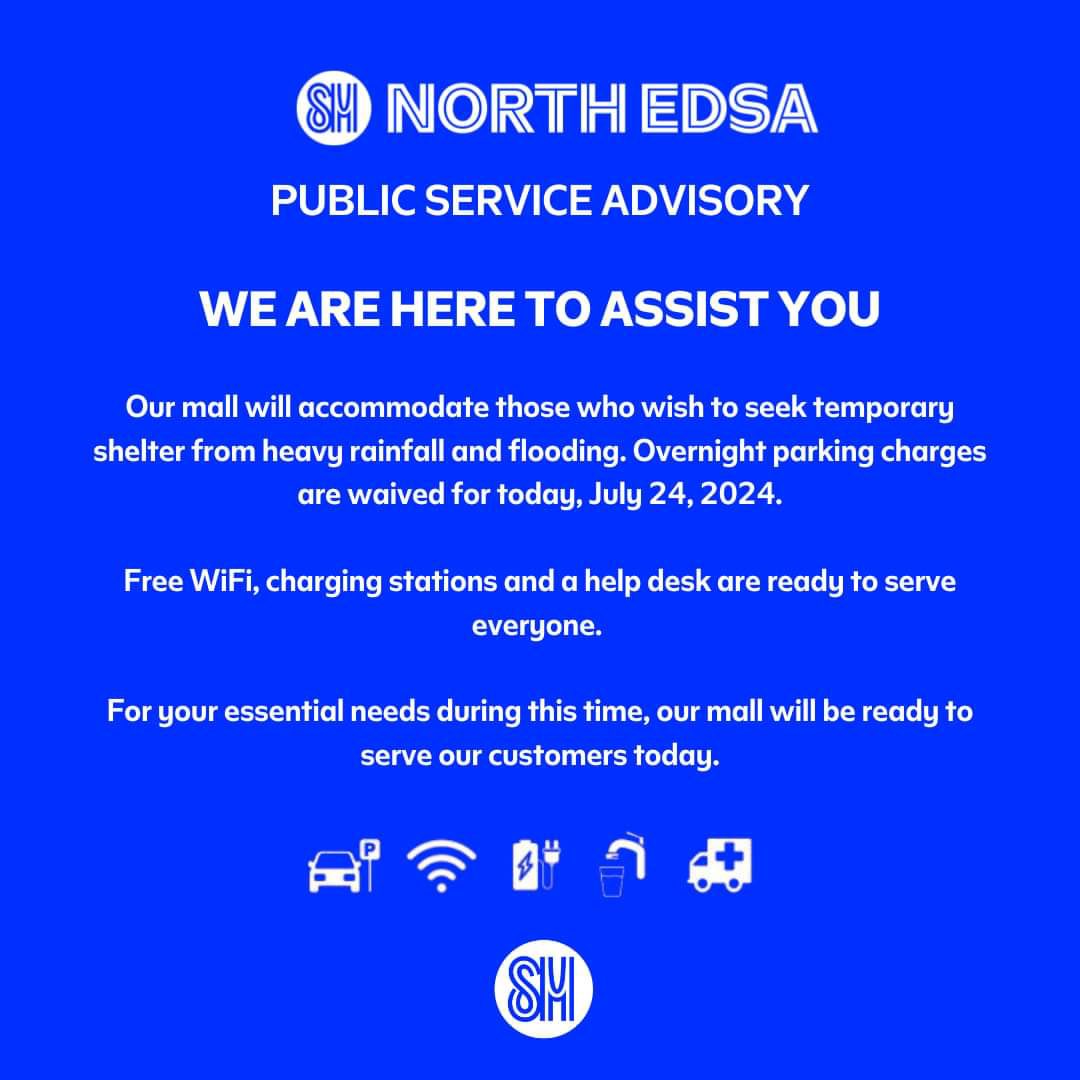ilyxuthe8's tweet photo. FOR TEMPORARY SHELTER BECAUSE OF #CarinaPH, some malls offered temporary shelters! Overnight parking fees are waived, and they offer charging stations. 🚨

AYALA MALLS FAIRVIEW TERRACES 
VISTAMALL
GALLERIA SOUTH
SM NORTH EDSA
LUCKYCHINATOWN https://t.co/aAyL1uOtWk