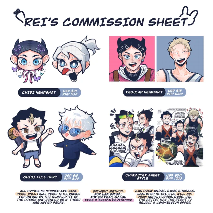 COMMISSIONS OPENED! 🐰

opening rush commissions so i can buy nishinoya's timeskip noruchara 🥹

- will accept max 2-3 slots
- will work on the comms immediately so 1-3 working days only! 

send me a dm if interested 🌟 