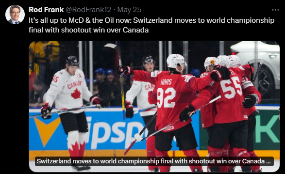 strathconian's tweet photo. Hi, Rod. I'm excited to hear your Mayoral analysis of Canada's hockey challenges. Please tell us more. Your expertise is clearly needed. #shpk #strathco https://t.co/y1djJ5VeiO