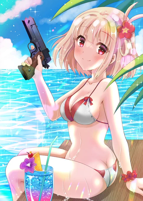 #暑いので水着絵で体温調節する #リコリコ #リコリコ2周年 