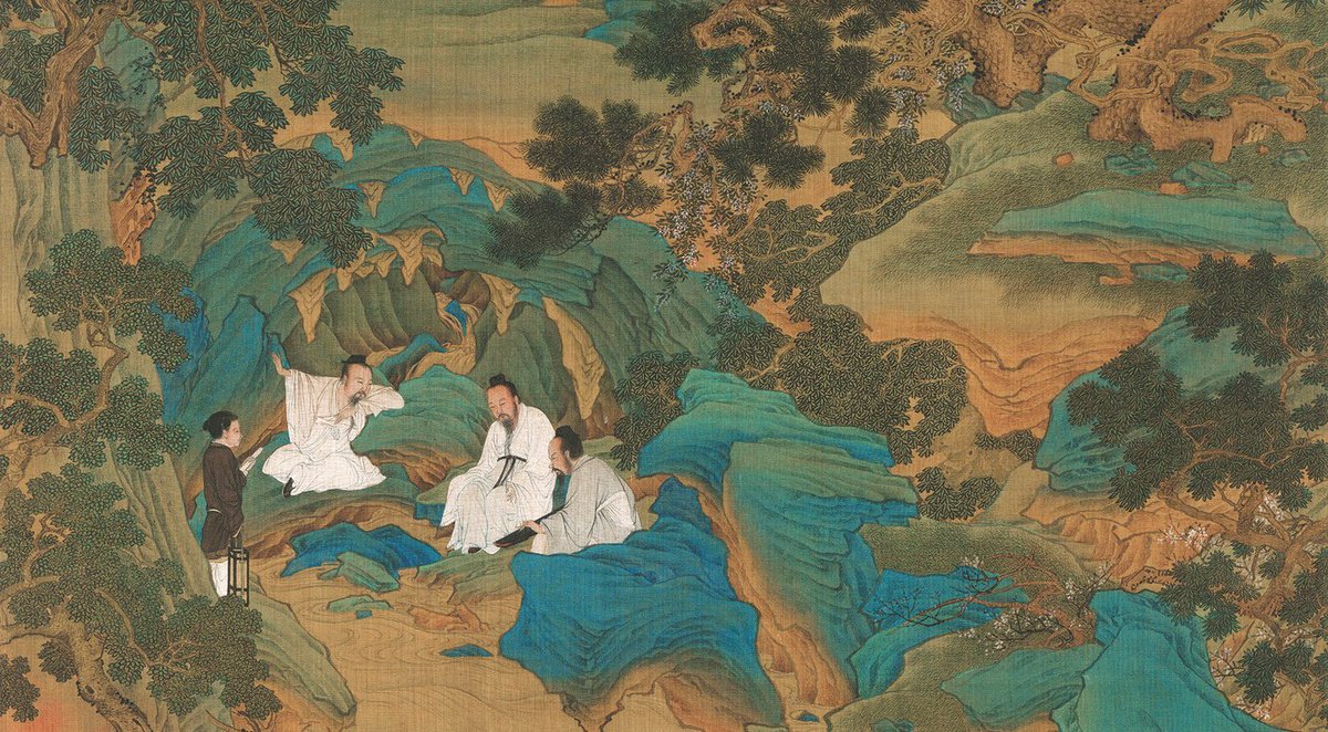 x1ngwu's tweet photo. 4000+ followers—thank you all so much! 🙌

I translate and write about Chinese #folklore, #mythology, #sci-fi, ghost stories and yaoguai art, especially the lesser-known ones.

Let’s explore the mysteries of the East together. 🌸👻

---
Some quick FAQs:

- How do I know the original source of a story/folklore, & what is ALT?

Due to Twitter's link and text length limitations, I mark the source and origin of stories in the image's ALT text instead of displaying them directly.

ALT text is a feature supported by Twitter that you can find in the lower-left corner of each image. If you see "See ALT" in my tweet, it means I’ve included detailed citation information for the original source of ancient texts or paintings there. Don't miss it out if you enjoy diving deeper into the full story.

Unfortunately, for some stories, I can only provide links to the authoritative Chinese original texts on ctext, not English sources, often because the book hasn’t been translated into English yet.

- I don’t want to miss out on those wonderful stories. Is there a subscription or something?

This account is approaching its one-year anniversary, and so far most tweets are unique. It might be hard to keep track of everything.

I periodically compile tweets with lots of retweets and valuable comments into the Highlights section for easy reference. 
If you're on Bluesky, you can also follow me(https://t.co/DQbOXUFFPa) there where I repost older tweets.
Also, I’m working on a website to host these stories.

- Are there any books on Chinese folklores that you recommend?

I have translated my favourite Zhiguai books into English. They offer a glimpse of what typical Chinese mythology, ghost stories, and yaoguai tales look like.

Classic of Mountains and Seas https://t.co/Q7frYuROM4
In Search Of The Supernatural: https://t.co/kTaPDeEGgh
Zibuyu/What the Master Would Not Discuss: https://t.co/PKQ5RkgGXc

Most of them don't have other English translations. Please let me know if you find any mistakes while reading.

- Are there any tools/Chinese culture accounts that you recommend? 

See this article:
https://t.co/fS336Eu9ul

- Permissions for reposting on other platforms

It can vary depending on the content. Some tweets are translations of ancient texts, some are translated reposts from Chinese social media (where I usually cite the original source), and some are my own work. You may need to ask for permission on a case-by-case basis.

- About me

Author, programmer and game dev. Oxfordian. Loves sci-fi and folklore. As I'm working on a personal project in this area, this account typically shares stories and ideas that I personally find interesting as a reference.

If you enjoy my content and have an exciting project, feel free to reach out—I’d love to be a part of it!

---
This account was initially created purely out of my personal interest, to share some of my favorite but often little-known ancient Chinese tales of the strange and supernatural. I never expected to meet so many interesting friends on this platform, who join me in exploring and discussing Chinese culture.

Thank you all for spreading the joy of reading and helping others discover new worlds beyond the mundane cycles of their everyday lives. This is also why the love, documentation, and retelling of folk stories continue in today's world. 👩‍🌾

🎨 仇英《桃園仙境圖》