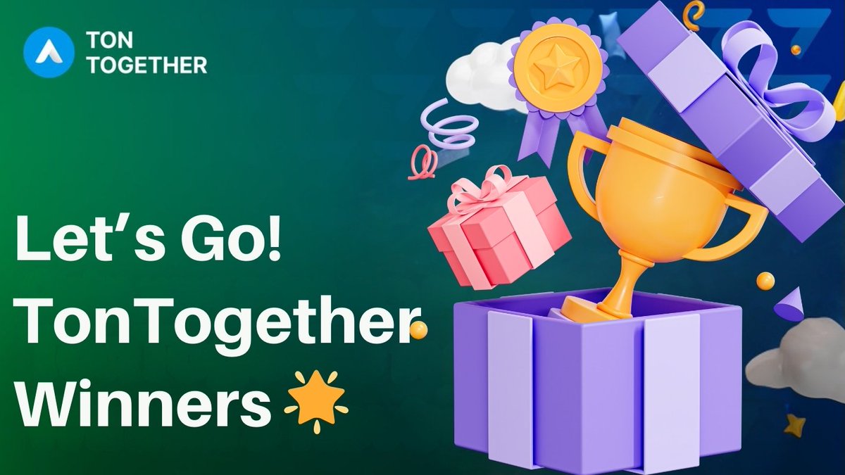 Exciting news, TON community! 🎉
The #TonTogether winners have been revealed! 🏆
🌟 Discover if you've scored big in $TON and $TOT rewards 🥇 Check now at app.tontogether.com
A heartfelt thanks to all our incredible participants! 🩶
#TON #LetsGoTonTogether #CryptoRewards