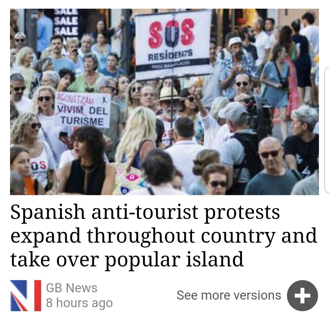 BobMacBobFace's tweet photo. I wouldn't oppose these protests against tourism if each protester can honestly say they've never been on holiday to another city and never intend to. If they plan to stay in their own town for life, fine. Otherwise, it's pure hypocrisy. #TourismProtests https://t.co/yMMxDYvnI9