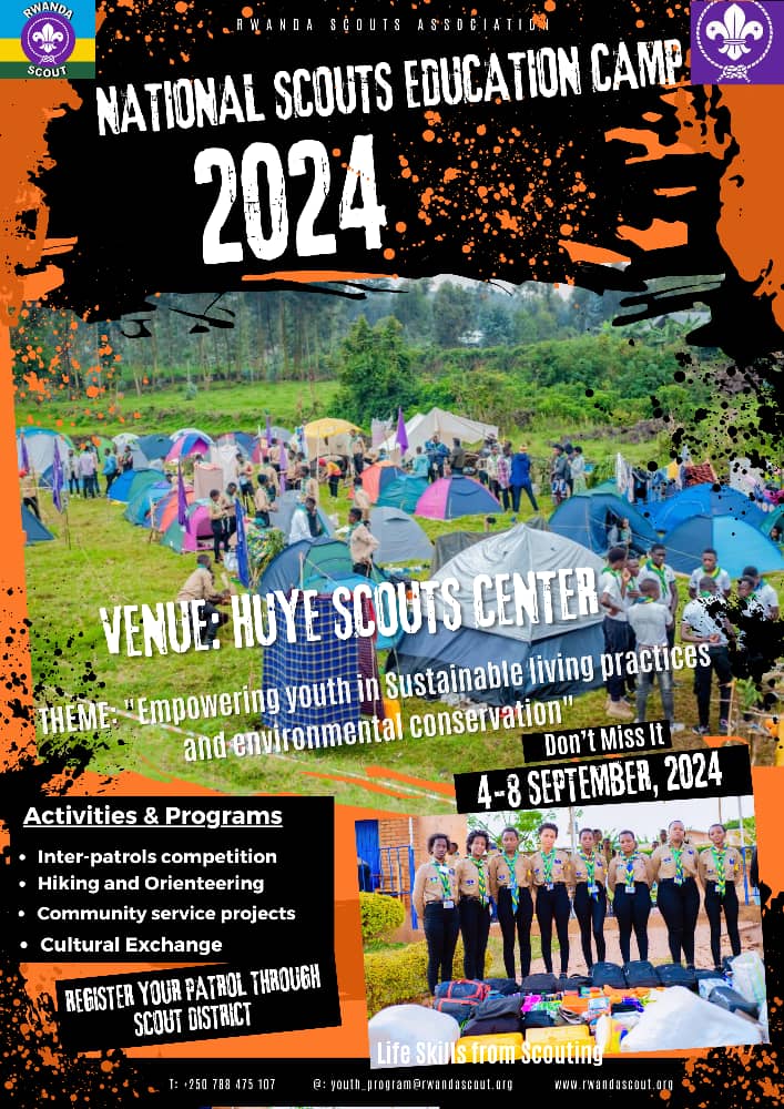 anastaserwanda's tweet photo. 🌲🏕️ The countdown begins! Get ready for the National Scout Educational Camp in CFS @HUYR #ScoutingRwanda #NationalScoutCamp https://t.co/vxmWE5seKl