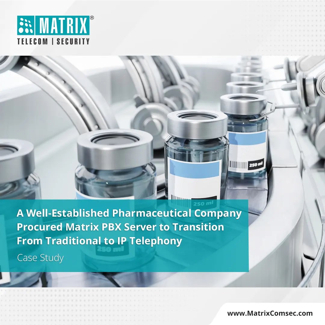 Matrix_Comsec's tweet image. A renowned pharma giant upgraded to IP  communication with Matrix Telecom Solution, integrating 40+ offices with scalability and redundancy for a future-proof setup.  

Learn more: bit.ly/3zvpdwI 
#MultiLocation #UnifiedCommunication #PBXServer #PharmaceuticalIndustry