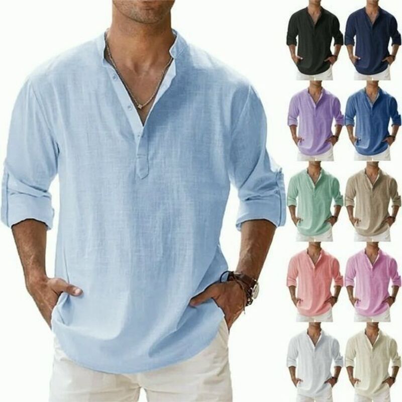 🔥A must-have linen shirt for travel, vacation, leisure, weddings, and parties! A total of 10 colors for you to choose from 😎 
Get it 👉fashioniada.com/IADA1