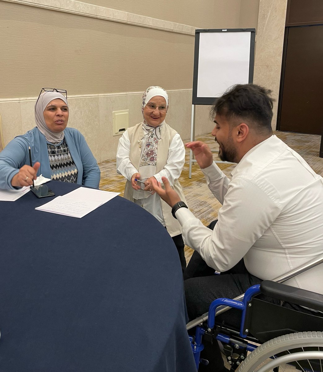 IDA_CRPD_Forum's tweet image. Participants of #BridgeCRPD_SDGs Jordan 🇯🇴 Module 1 engaged in insightful discussions around needs, rights and resources with a reflection on moving from charity based to rights based approaches.