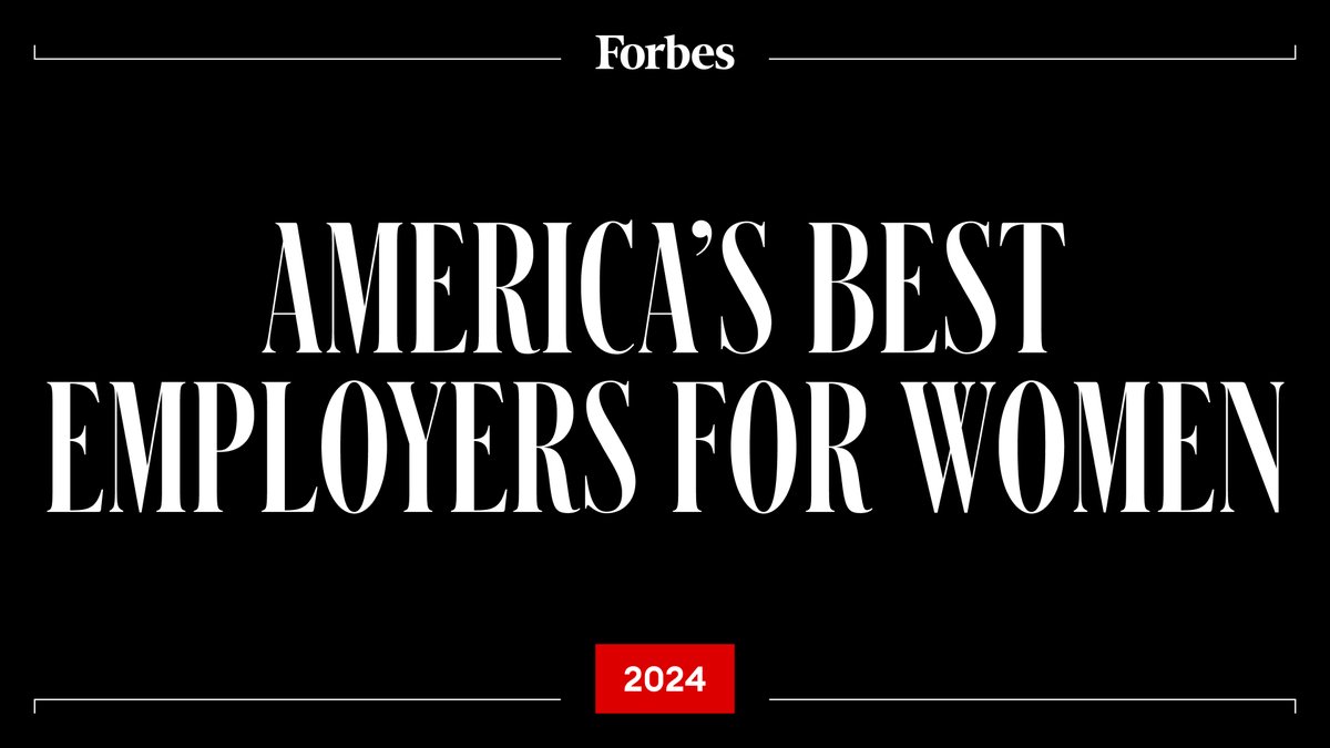Forbes's tweet photo. Introducing #AmericasBestEmployers for Women 2024
FULL LIST: https://t.co/SOQddMK91Z https://t.co/PvukB0GanL