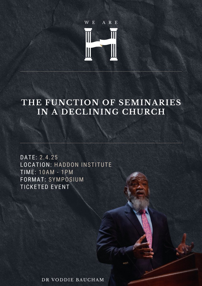 wearehaddon's tweet photo. Lock in the date!

Not only a topic of interest/concern but one of gospel hope.
Stay tuned for ticketing information.

Depth Chart:

Dr Craig Ireland
Dr Hensworth Jonas
Dr Voddie Baucham

#wearehaddon https://t.co/H0p095WYCr